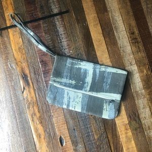 Raven and Lily.  Envelope clutch with strap and zipper.